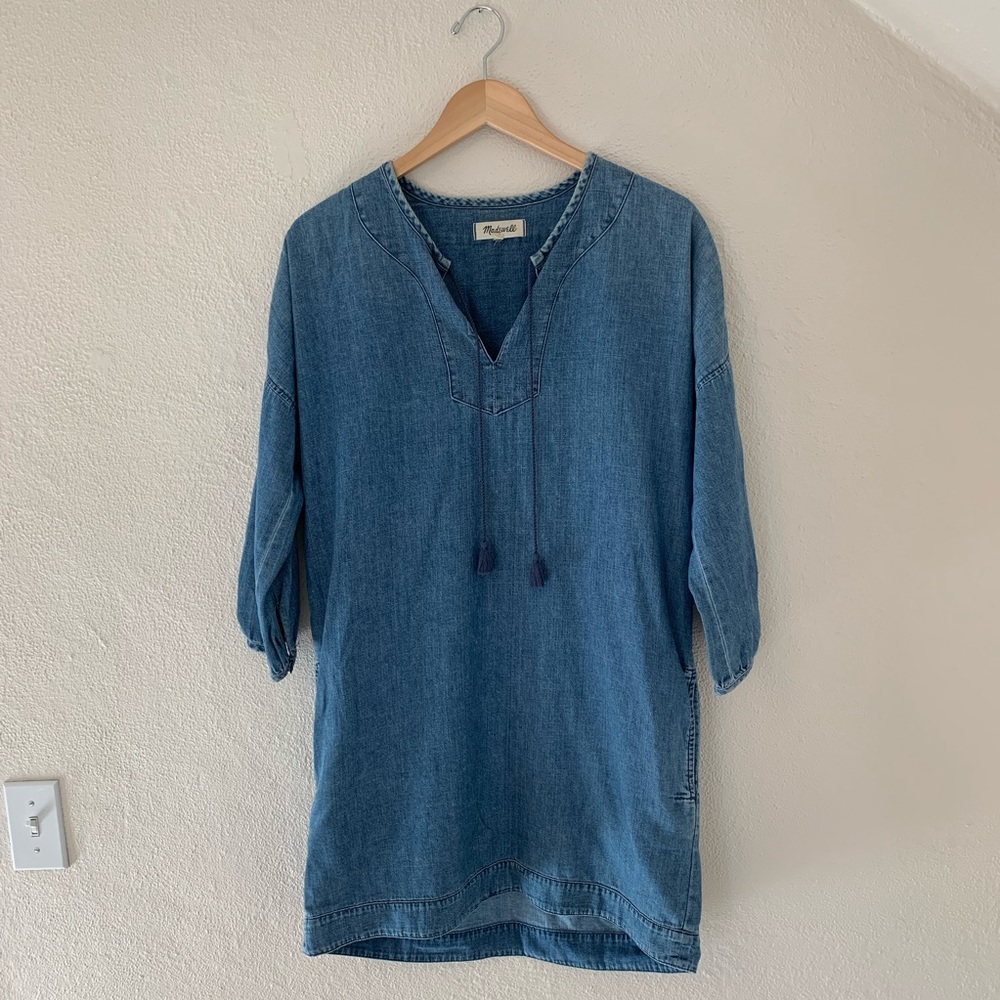 Madewell Denim Kaftan Dress